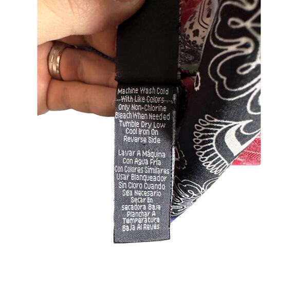 Stretch Drill Clothing Bandana Shirt Mens Sz S Multicolor Button Up Short Sleeve - Picture 7 of 11